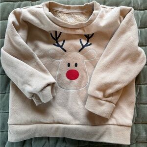 Falls Creek Beige Reindeer Sweatshirt